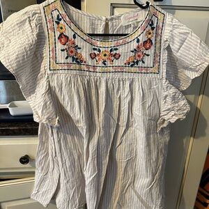 Sugarland Ivory Blouse with Colorful Embroidery